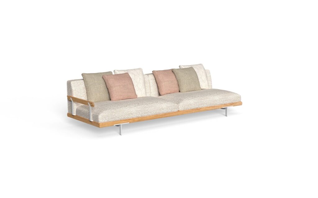 sofa dx 3 seater wood arm