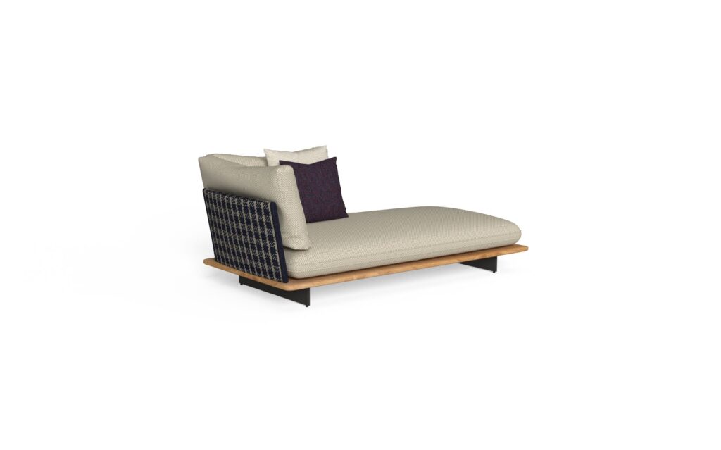 Sofa 2 seaters corner dx + pouf sx