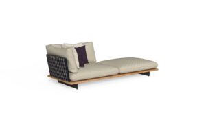 Sofa 3 seaters dx corner + pouf sx