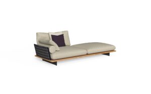 Sofa 3 seaters dx + pouf sx