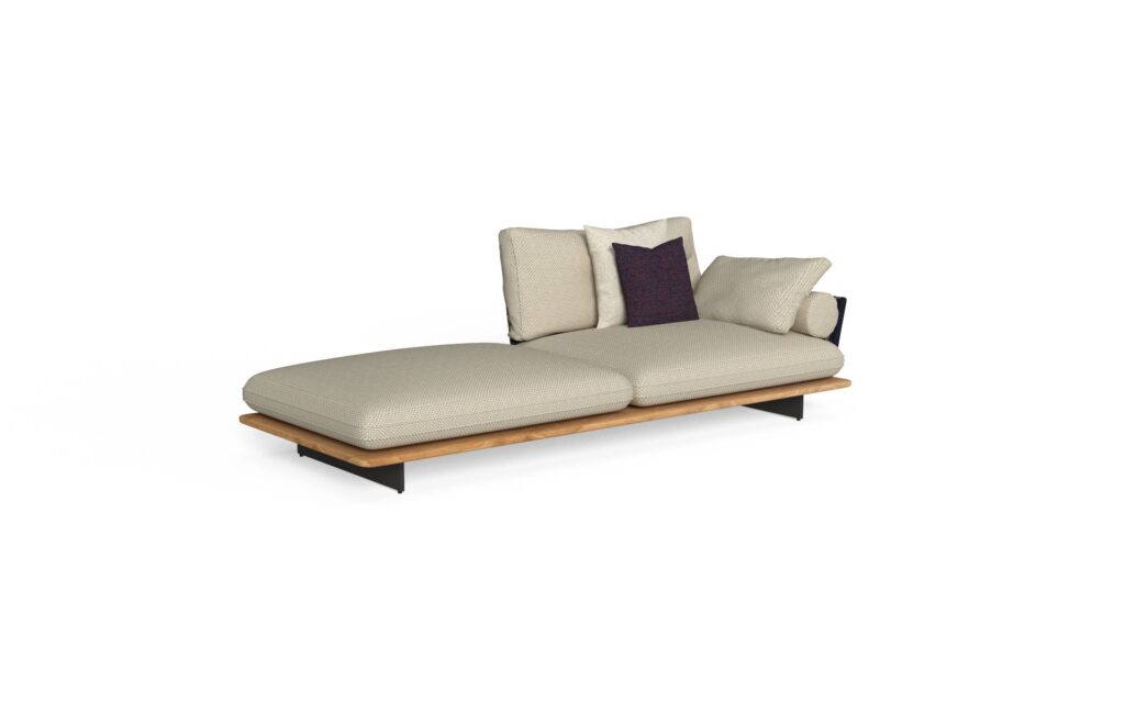 Sofa 3 seaters sx + pouf dx