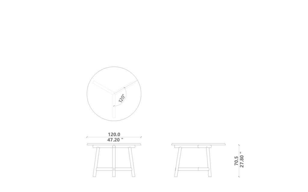 Hydra Dining table d120