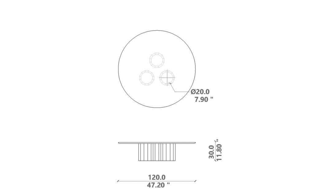Salinas Coffee table d120
