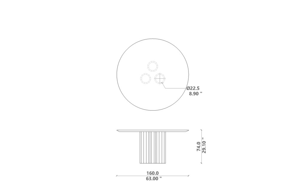Salinas Dining table d160