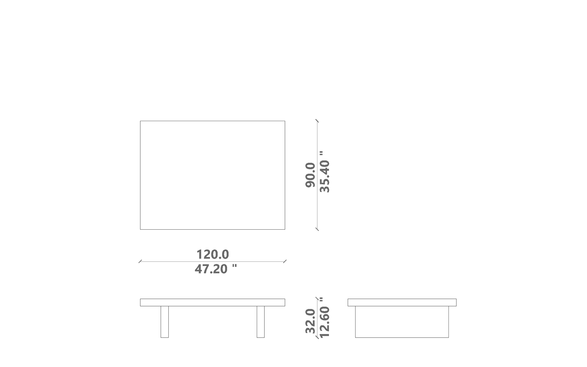 Herbie tavolo caffe 120x90