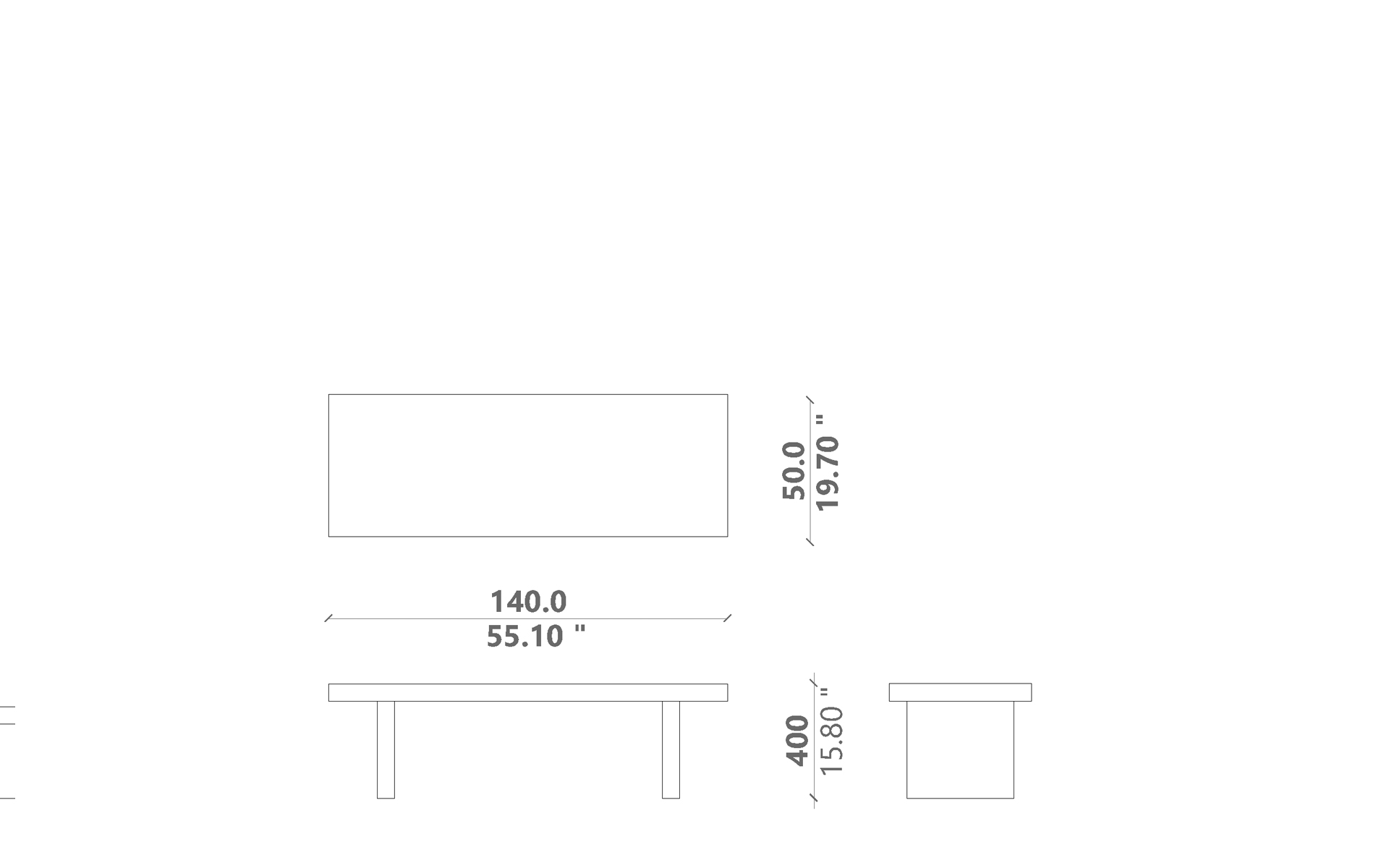 Herbie consolle 140x50 H40