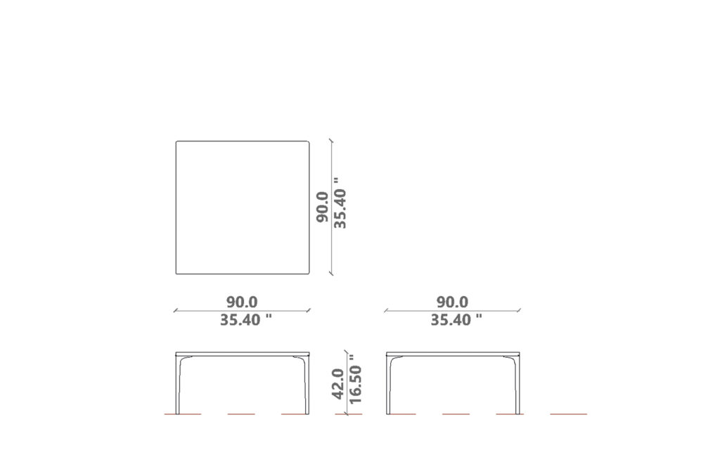 Soul coffee table 90x90x42H