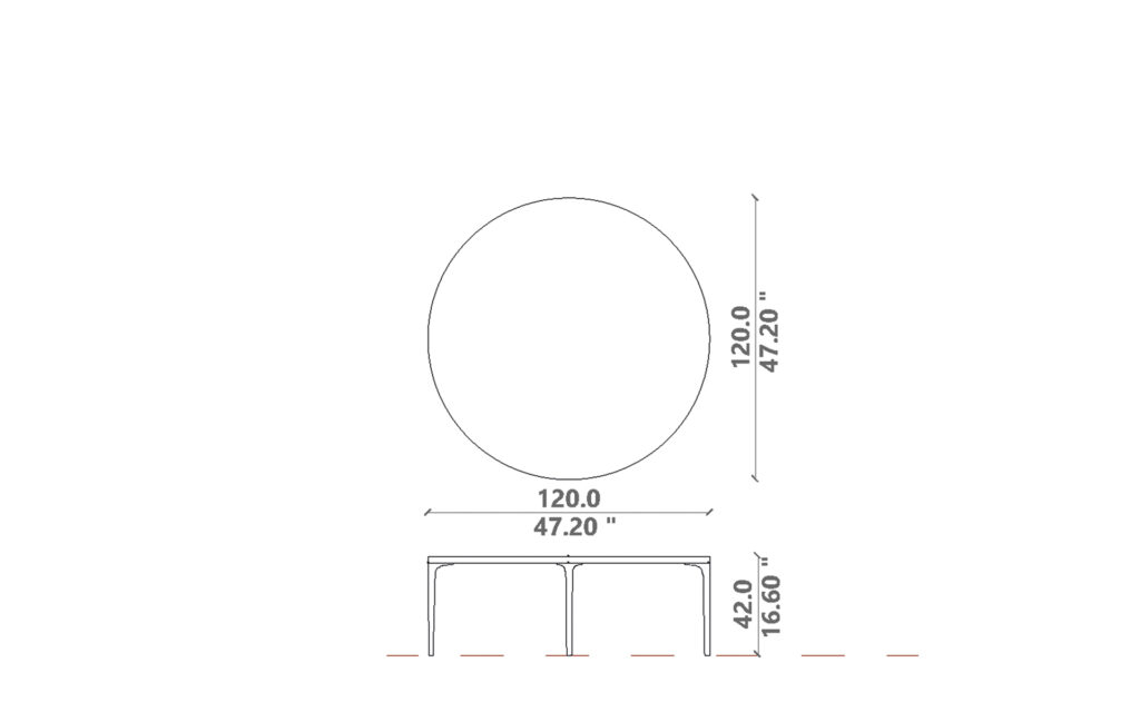 Soul coffee table D120x42H
