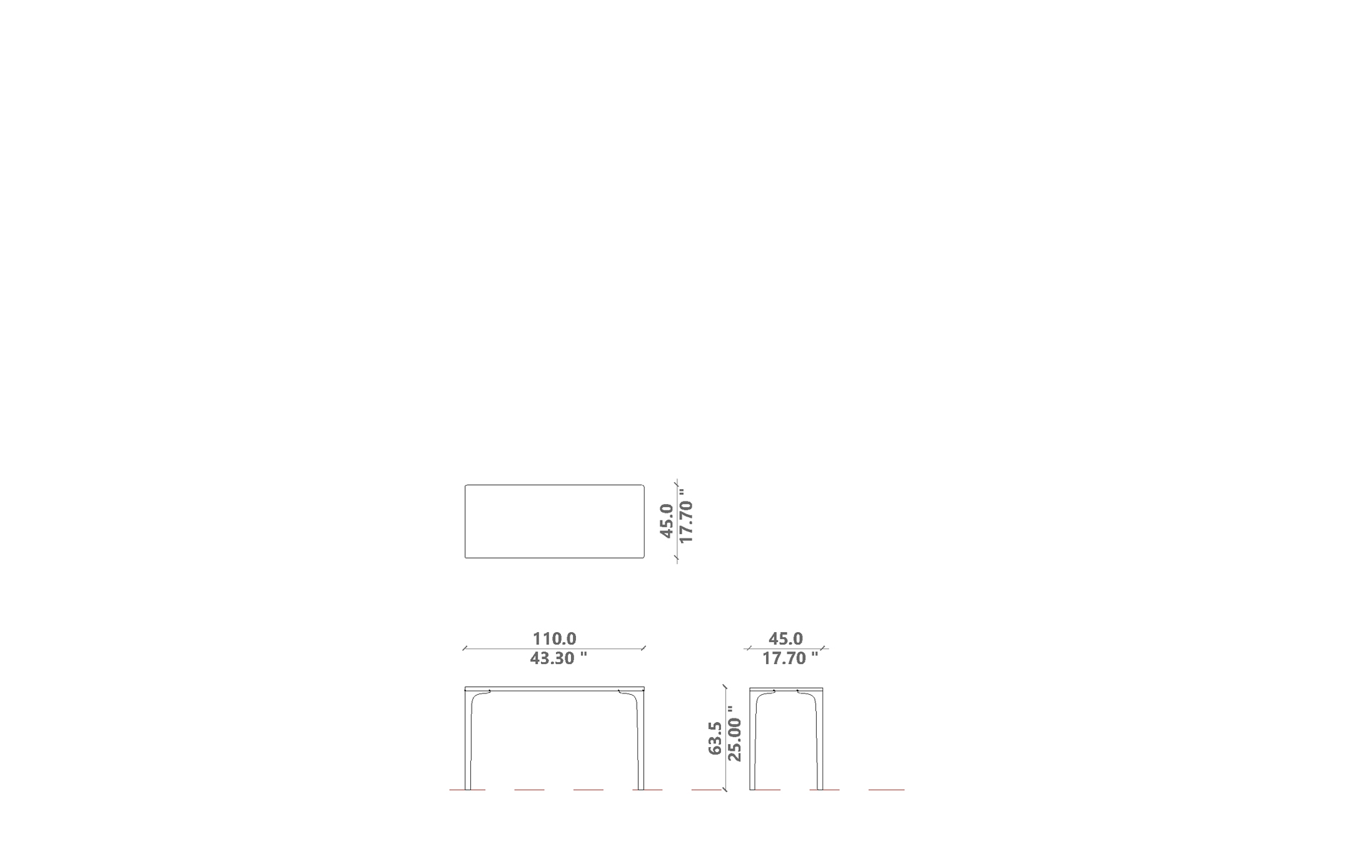 Soul consolle 110x45x63,5H