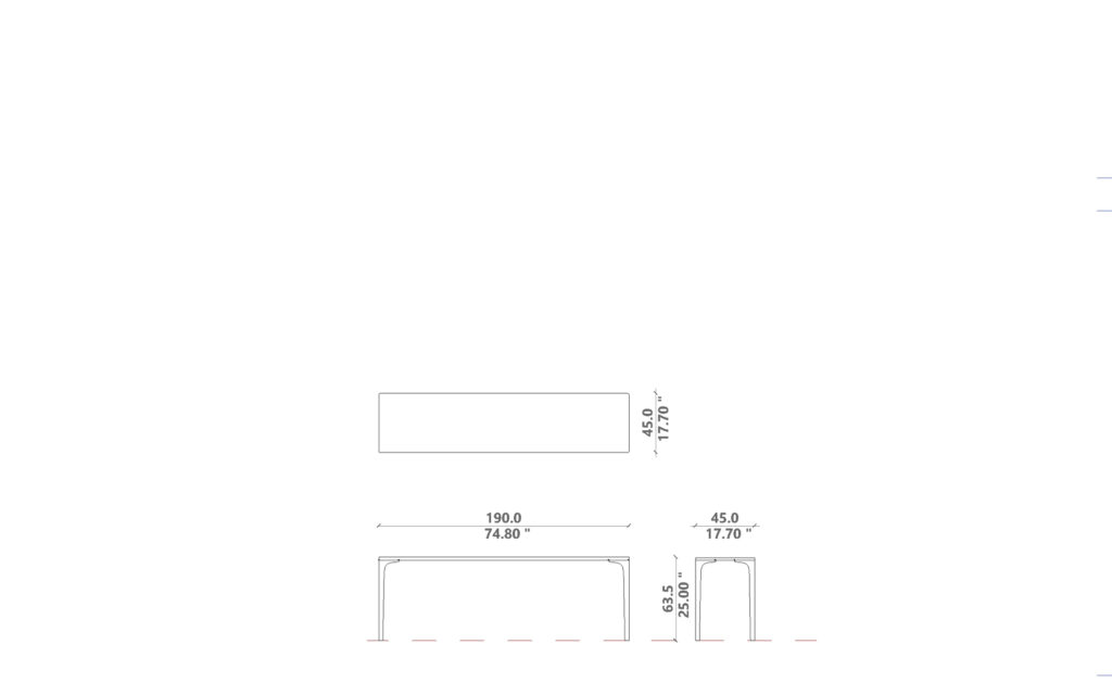 Soul consolle 190x45x63,5H